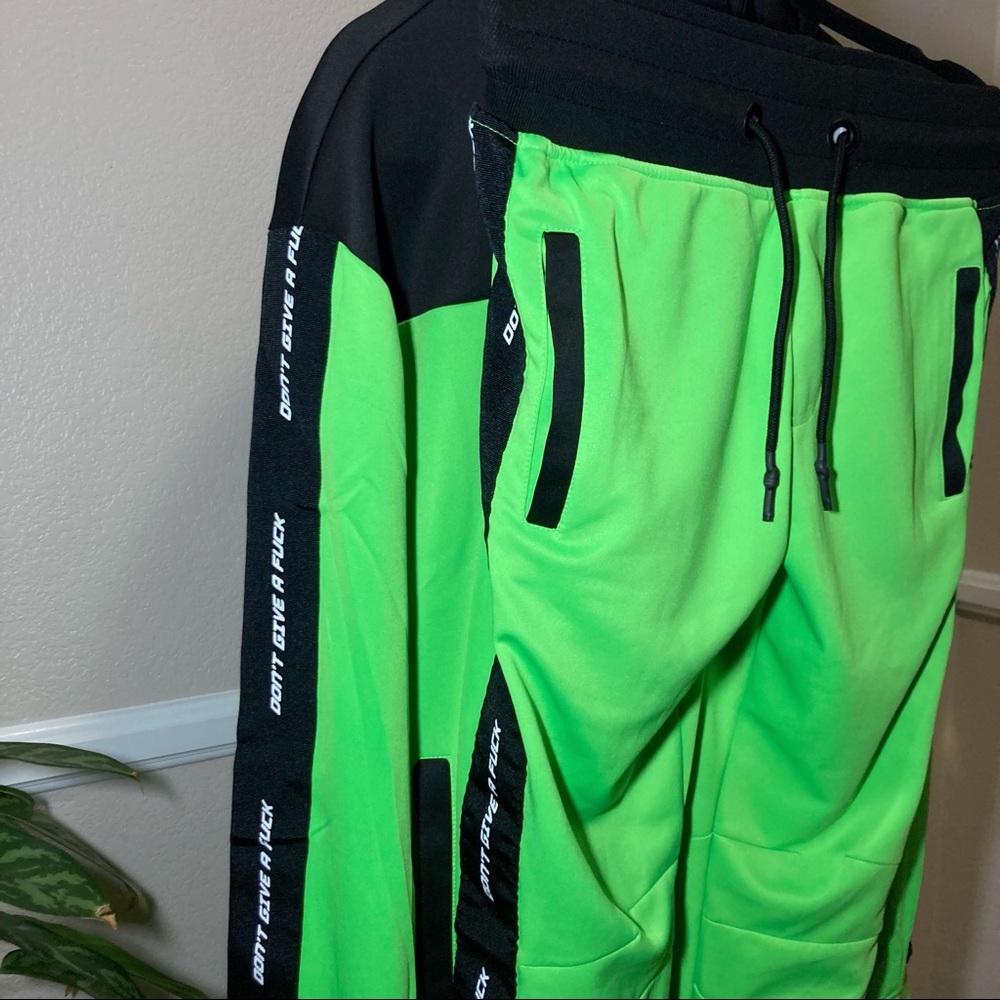 Neon Green Tracksuit Medium Male
